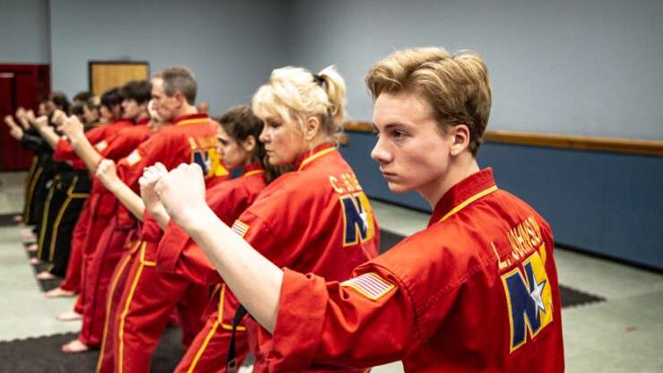 How to do a fighting stance.